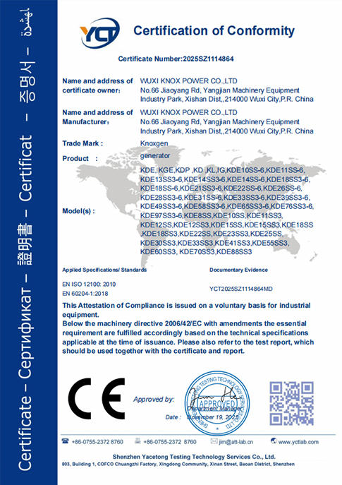 SZ1114864 MD Certificate